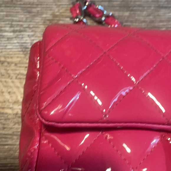 Chanel Pink Mini Flap patent  Crossbody Bag - Picture 16 of 17